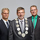 Verjüngtes Ehrenamt sorgt für frischen Wind: v.li.n.re. Vizepräsident Arbeitgeber Thorsten Ußkurat (45), Präsident Delfino Roman (55) und Vizepräsident Arbeitnehmer Hartmut Kahmann (55).
