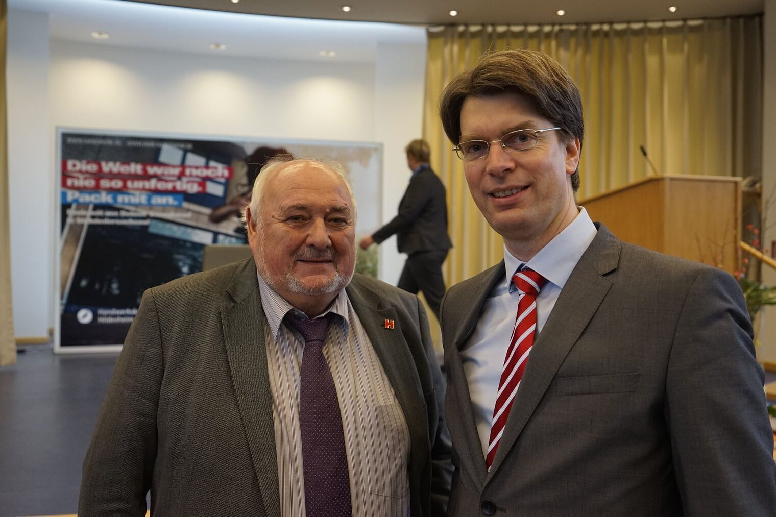 Landrat Reiner Wegner (li.) mit Oberbürgermeister Dr. Ingo Meyer.