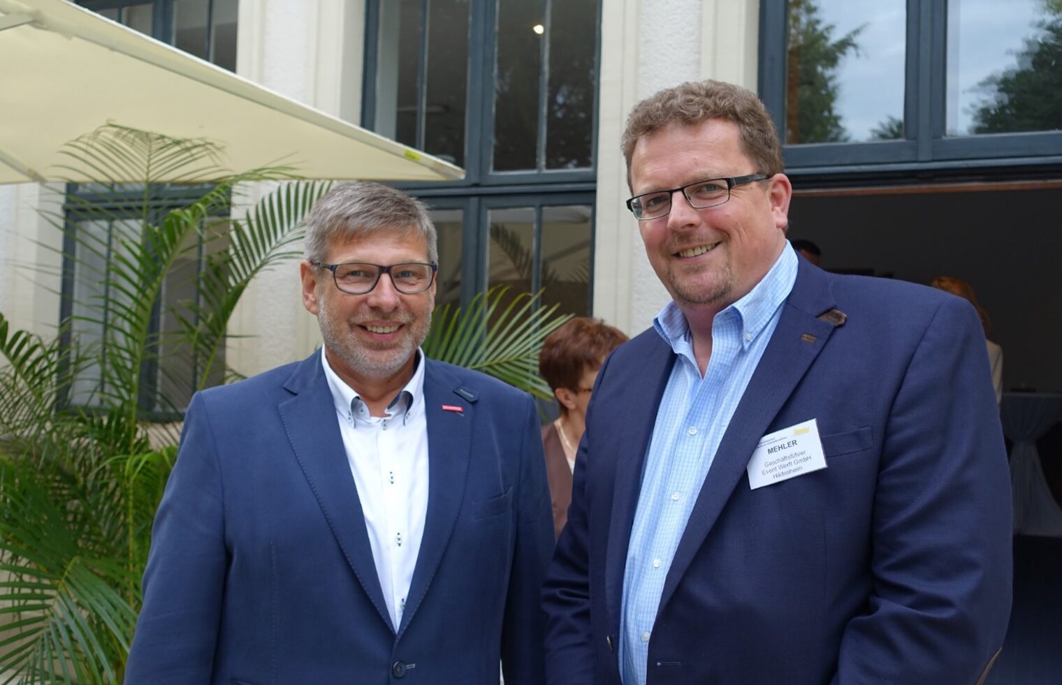 Präsident Roman (li.) mit Matthias Mehler (Event Werft GmbH)