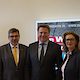 Sponsoringpartner Volker Böckmann, Volksbank Hildesheim-Lehrte-Pattensen, mit Präsident Roman und Hauptgeschäftsführerin Heidmann. 