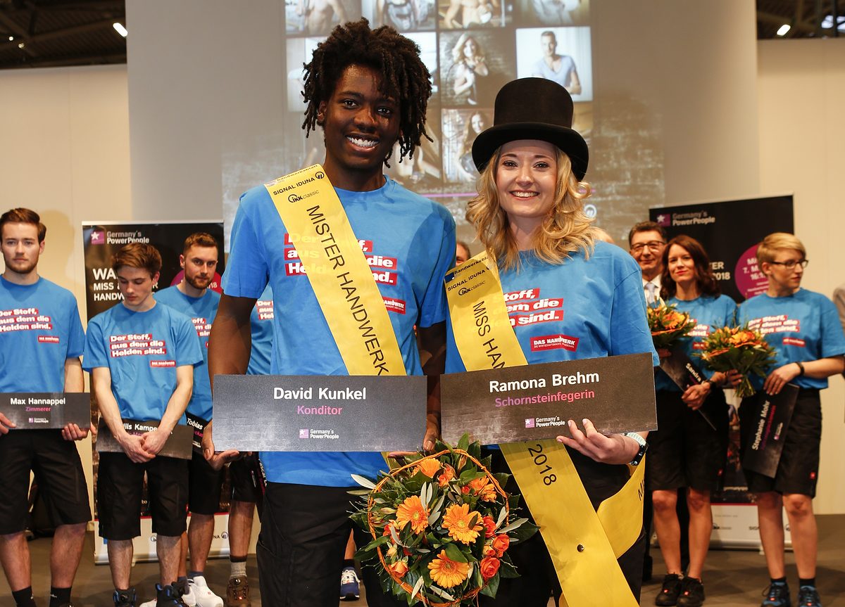 Miss und Mister Handwerk 2018: David Kunkel und Ramona Brehm Miss und Mister Handwerk 2018: David Kunkel und Ramona Brehm