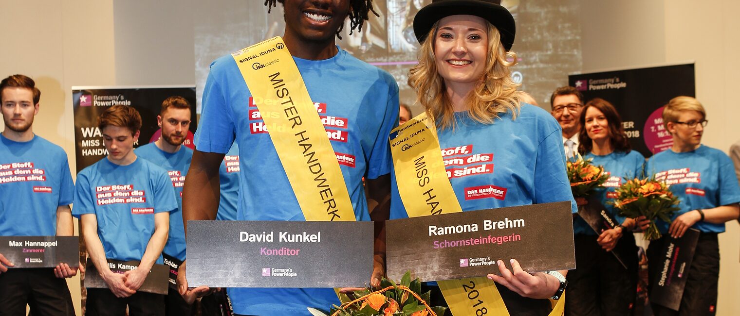 Miss und Mister Handwerk 2018: David Kunkel und Ramona Brehm