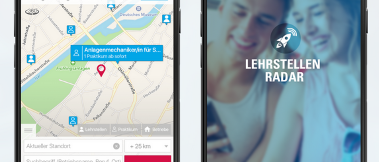 Ausbildungsplätze werden heute per App gesucht. Ausbildungsbetriebe sollten sich diese Möglichkeit nicht entgehen lassen und kostenfrei offene Plätze schalten. Ausbildungsplätze werden heute per App gesucht. Ausbildungsbetriebe sollten sich diese Möglichkeit nicht entgehen lassen und kostenfrei offene Plätze schalten.